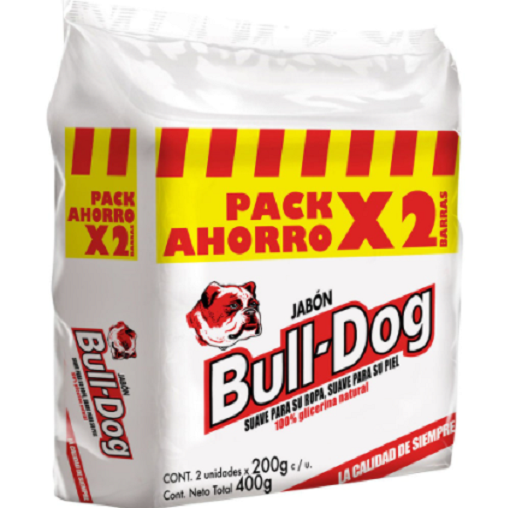 Jabon bull dog pack x2 unidades